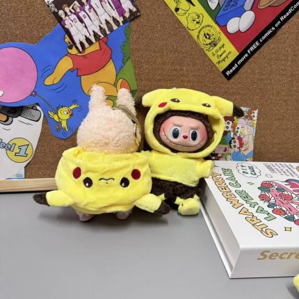 Cute Pokemon Pikachu set suitable for Labubu's clothing universal size (excluding dolls)